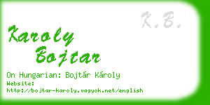 karoly bojtar business card